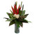 Hana Bouquet - Red, White, Green  - Fresh Cut Tropical Flowers - By Bloomingmore