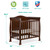 Dream On Me Naples Full Panel 4 In 1 Convertible Mini Crib, Espresso