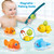 Bath Toys For Toddlers, Magnetic Fishing Games Baby Bath Toys, Wind-up Swimming Fish Duck Whale Toys Floating Pool Bathtub Tub Toys For Toddlers Kids Infant Age 1 2 3 4 5 Boys Girls