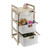 Three Bin Hamper/storage Unit - Natural/ecru
