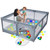 Baby Playpen, Extra Large Playard, Indoor & Outdoor Kids Activity Center With Anti-slip Base, Sturdy Safety Play Yard With Breathable Mesh, Kid's Fence For Infants Toddlers(59x71"/71x79")