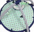 Bacati - Unisex Activity Gym & Playmat, Noah Tribal Mint/navy With Toys
