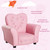 Kids Princess Sofa Chair Pvc Tufted Upholstered  Seat - Pink