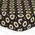 The Peanutshell Fitted Crib Sheet For Girls, 4 Pack Set, Yellow And Black Sunflowers