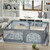 Aiegle Large Baby Playpen Portable Activity Center Safety Play Yard Infant Safety Gates Gray Unisex