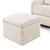 Carter's Adrian Swivel Glider With Storage Ottoman, Cream Linen