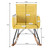 Syngar Velvet Rocking Chair With Cushion, Comfort Upholstered Nursery Rocking Chair With Solid Curved Wood Base, Modern Accent Lounge Chair For Living Room, Bedroom, Yellow, D4991