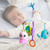 Famure Baby Stroller Mobile Soft Hanging Squeaky Toy Infant Newborn Buggy Mobile Plush Wind Chime For Crib Travel