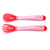 2pcs Baby Spoons Temperature Sensing Spoon Kids Tableware Infant Feeding Tools,chew Friendly 100% Silicone, Bpa Free