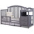 Baby Crib With Changing Table And Dresser Chest 2 Piece Set In Gray