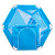 Indoor-outdoor 6 Panel Playpen, Portable Cartoon Hexagon Baby Playpen Household Indoor Protective Safety Fence Play Yard With Thickened Mat (blue)