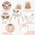 Winado 5-in-1 Wooden High Chair Booster Seats,convertible Kids Table & Chair Set,beige