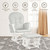 Gymax Baby Nursery Rocking Chair Relax Rocker Glider & Ottoman Set W/ Cushion Grey+white