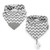 2-pack Bandana Teether & Pacigrip Bibs Color: 2-pack Grey Chevron