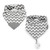 2-pack Bandana Teether & Pacigrip Bibs Color: 2-pack Grey Chevron