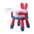 Compact Baby Feeding Chair Pvc Seat Dining Table Easy To Clean With Removable Tray Red Blue Rabbit