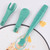 Opolski 1 Set Heat-resistant Silicone Food Spoon Elastic Heat-resistant Food Grade No Odor Baby Spoon For Home