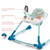 Tiny Steps Too 2-in-1 Infant And Baby Activity Walker With Steel Base, Seated Or Walk-behind – Clouds And Rainbows