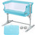 Infans Portable Baby Bed Side Sleeper Infant Travel Bassinet Crib W/carrying Bag Green