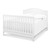 4-in-1 Convertible Crib And Dresser Set With Removable Changing Tray In White