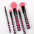 Moda Check Me Out 5pc Makeup Brush Set, Purple And Pink