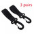 6 Pieces/set Of Baby Carriage Hooks, Baby Carriage Storage Bag Hook Clips, Convenient For Baby Carriage Accessories, Mommy Bag Hooks, Used To Hang Diaper Bags And Wallets (black)