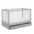 Graco Teddi 5-in-1 Convertible Baby Crib With Drawer, Pebble Gray And White