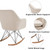 Lourdes Velvet Nursey Rocking Chair, Beige