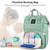 Large Capacity Mummy Maternity Nappy Bag Multifunctional Diaper Backpack Waterproof Mummy Bag Fashionable Travel Backpack For Baby Care, Light Green