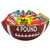 Football Shaped Serving Platter With 4 Pounds Of Bulk Hard, Sour, And Gummy Candy, Large Plastic Party Decor With Non-chocolate Candy Treats, Sweet Treats For Next Sports Party