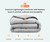 Full Comforter Solid Light Gray 300 Gsm Plush Siliconized Microfiber Fill Duvet Insert Box Stiched Quilted Fluffy Soft Microfiber Comforter Shell With Pillowcases & Premium Piping