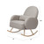 Nursery Works Compass Rocker In Performance Grey Eco-weave With Rose Gold Legs