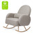 Nursery Works Compass Rocker In Performance Grey Eco-weave With Rose Gold Legs