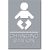 Changing Station Sign-gray / White (4 Units)