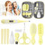 Baby Grooming Kit, Portable Baby Safety Care Set With Hair Brush Comb Nail Clipper Nasal Aspirator  For Nursery Newborn Toddlers Infant Girl Boys Keep Clean (8 In 1 )