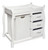 Badger Basket Sleigh Style Baby Changing Table With Hamper And 3 Baskets, White, Includes Pad