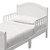 Delta Children Bennett Toddler Bed Frame With Guardrails, White (bed Frame Only)