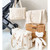 Cotton Baby Diaper Bag With Cute Embroidery Bear Rabbit Olive Pattern