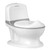 Gymax Kids Toddlers Realistic Potty Training Toilet With Flush Sound, Gray
