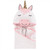 Hudson Baby Infant Girl Cotton Animal Face Hooded Towel, Modern Unicorn, One Size