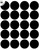 Black Vinyl Polka Dot Circle Wall Decals Stickers Room Decor Includes(40) Dots All 2.5" Great For 5'x 6' Area Or Larger.