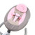 Anqidi Electric Infant Cradle, Bluetooth Music Speaker Timer Baby Bouncer Sleeping Swing Basket Rocking Chair W/remote (pink)