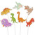 Frcolor 35pcs Dinosaur Cake Toppers Paper Cake Picks Cupcake Decor Party Supplies For Birthday Baby Shower