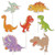 Frcolor 35pcs Dinosaur Cake Toppers Paper Cake Picks Cupcake Decor Party Supplies For Birthday Baby Shower