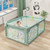71'' Extra Large Kid Baby Playpen Baby Playard With Breathable Mesh And Anti-slip Base,infant Children Play Game Fence,green (mat Balls Not Included)