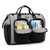 Pomelo Best Diaper Tote Bag With Changing Pad And Stroller Straps, Color Black And Grey