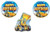 Bull Dozer Loader Construction Trucks Yellow Birthday Party (3) Mylar Balloons