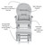Suite Bebe Monti Glider And Ottoman In White Finish With Gray Cushion