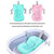 Lovecom Baby Bath Pad Infant Bathtub Pillow Adjustable Non-slip Infant Bath Support Seat(blue）