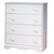 South Shore Angel Traditional 4 Drawers Chest, White